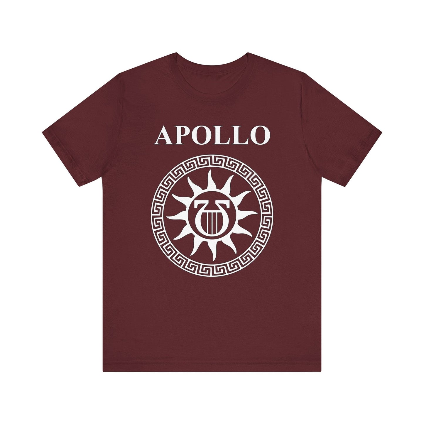 Maroon / S Apollo Greek God Lyre T-Shirt