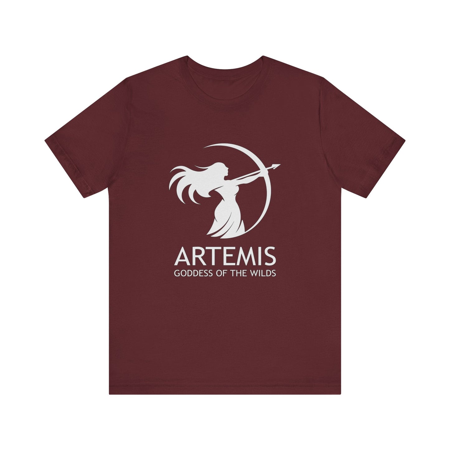 Maroon / S Artemis Goddess of the Wilds - Greek Mythology T-Shirt