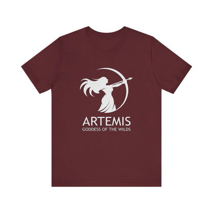 Maroon / S Artemis Goddess of the Wilds - Greek Mythology T-Shirt
