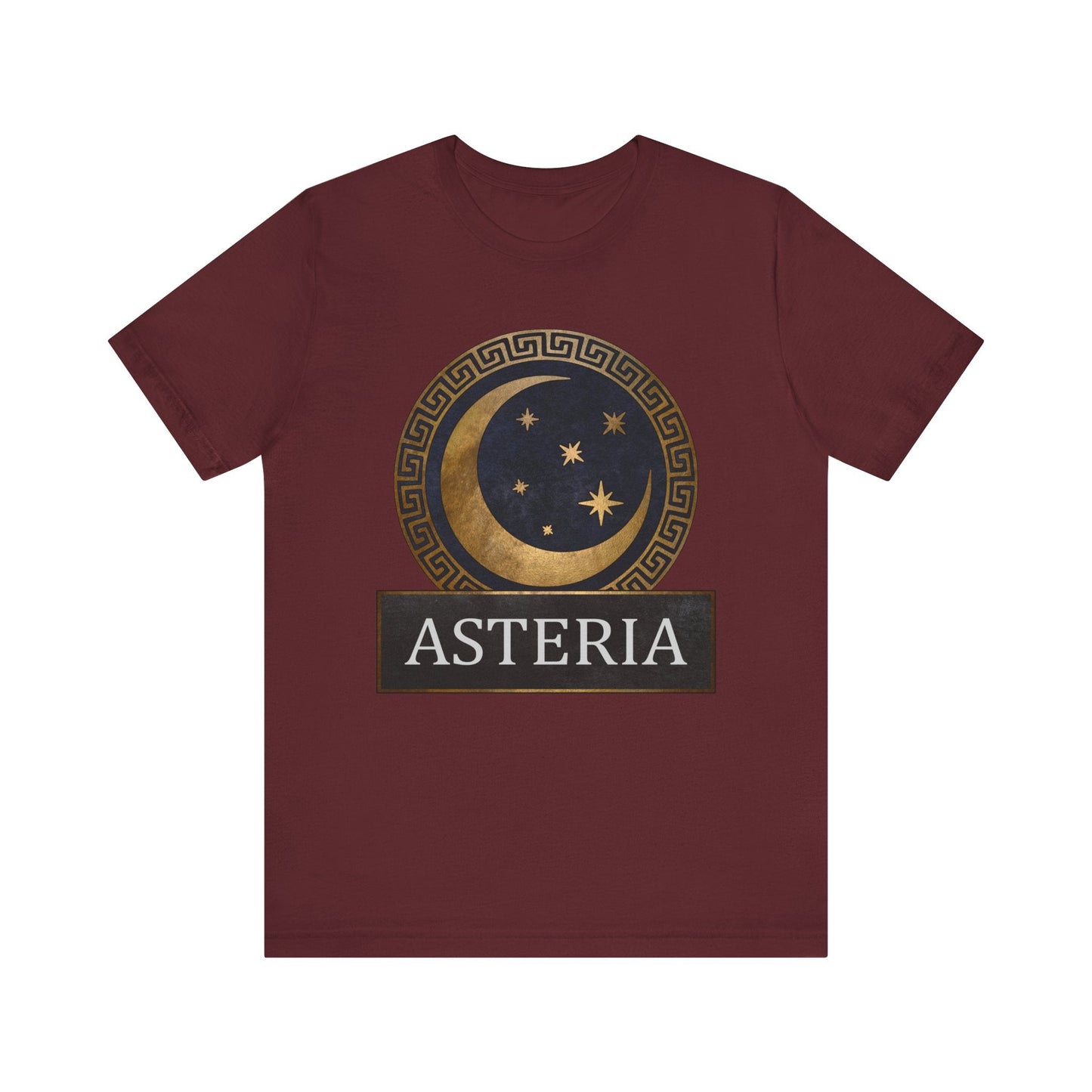 Maroon / S Asteria Greek Goddess of the Stars T-Shirt