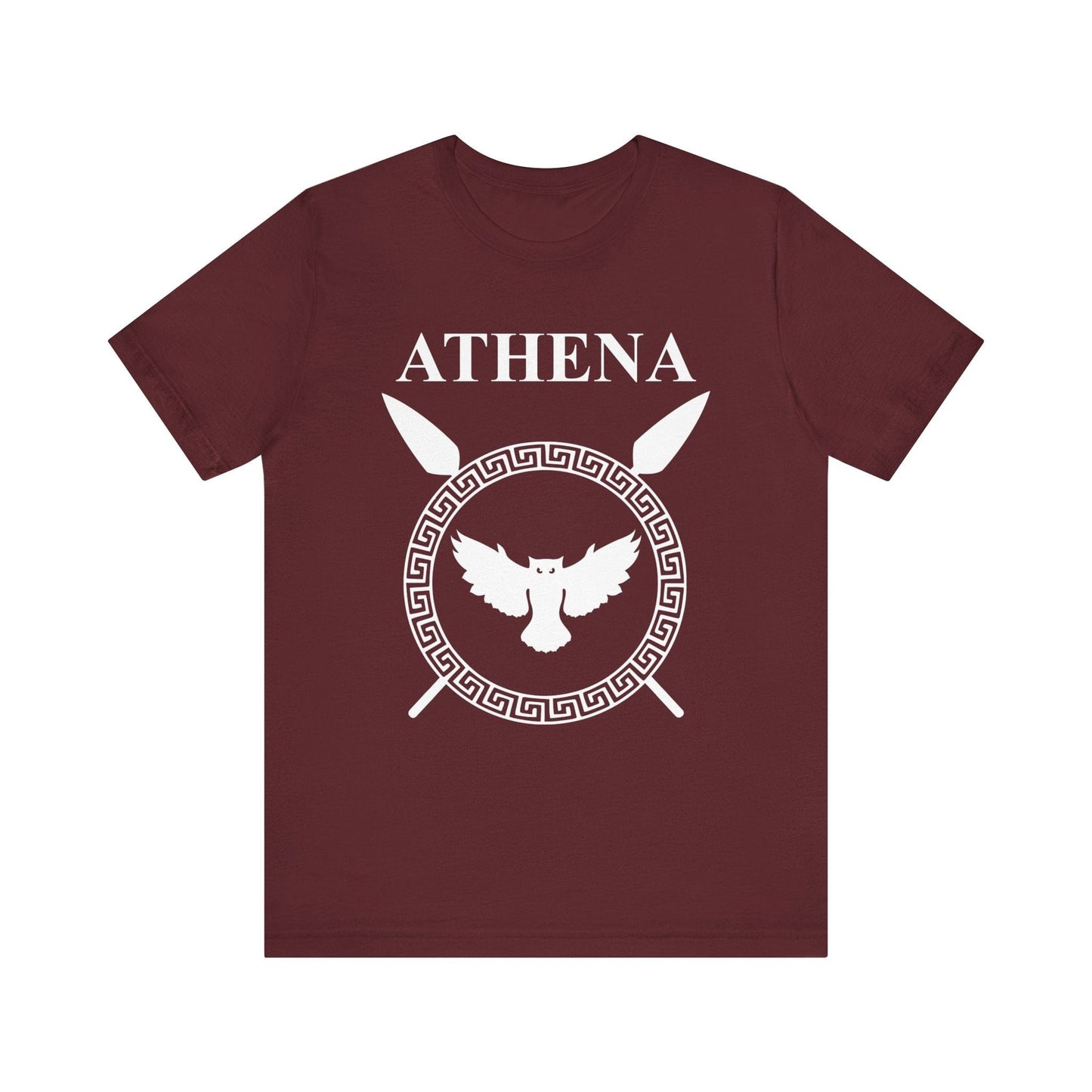 Maroon / S Athena Greek Goddess of War T-Shirt
