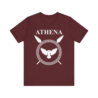 Maroon / S Athena Greek Goddess of War T-Shirt
