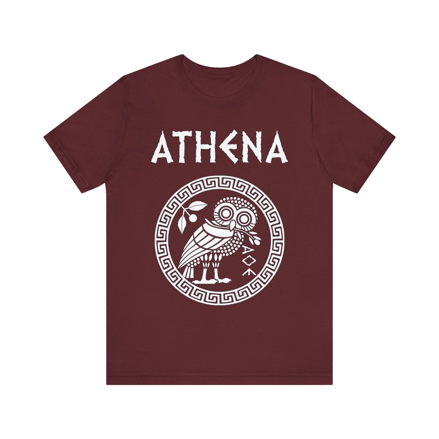 Maroon / S Athena Greek Goddess of Wisdom T-Shirt