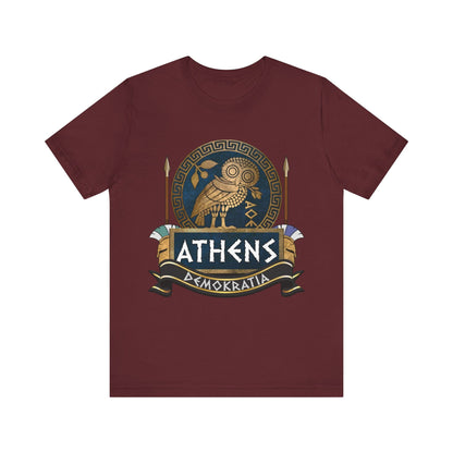 Maroon / S Athenian Hoplite - Ancient Athens T-Shirt
