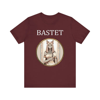 Maroon / S Bastet Egyptian Goddess T-Shirt