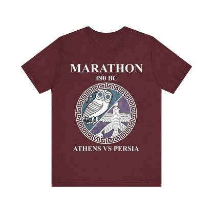 Maroon / S Battle of Marathon Athens vs Persia 490 BC T-shirt