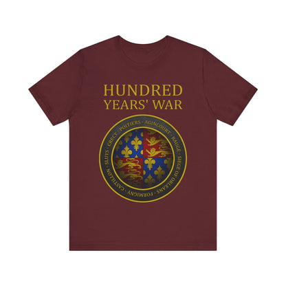 Maroon / S Battles of the Hundred Years' War T-Shirt
