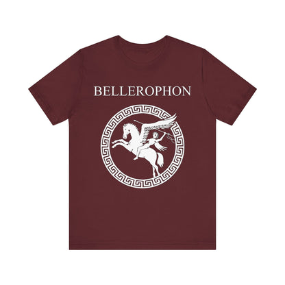 Maroon / S Bellerophon Ancient Greek Hero T-Shirt
