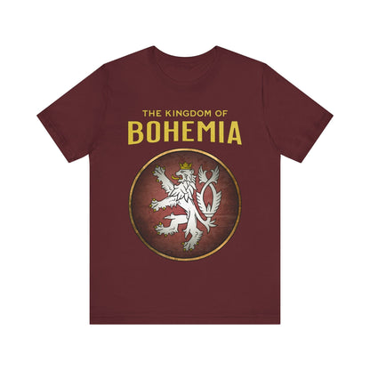 Maroon / S Bohemia - The Kingdom of Bohemia Heraldry T-shirt