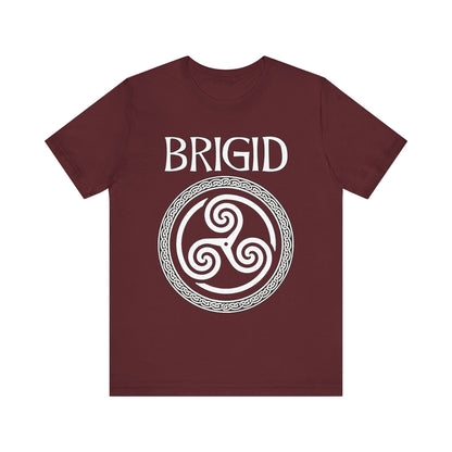 Maroon / S Brigid Celtic Goddess Triskelion Symbol T-Shirt