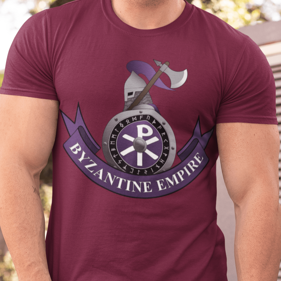Maroon / S Byzantine Empire Varangian Guard T-shirt