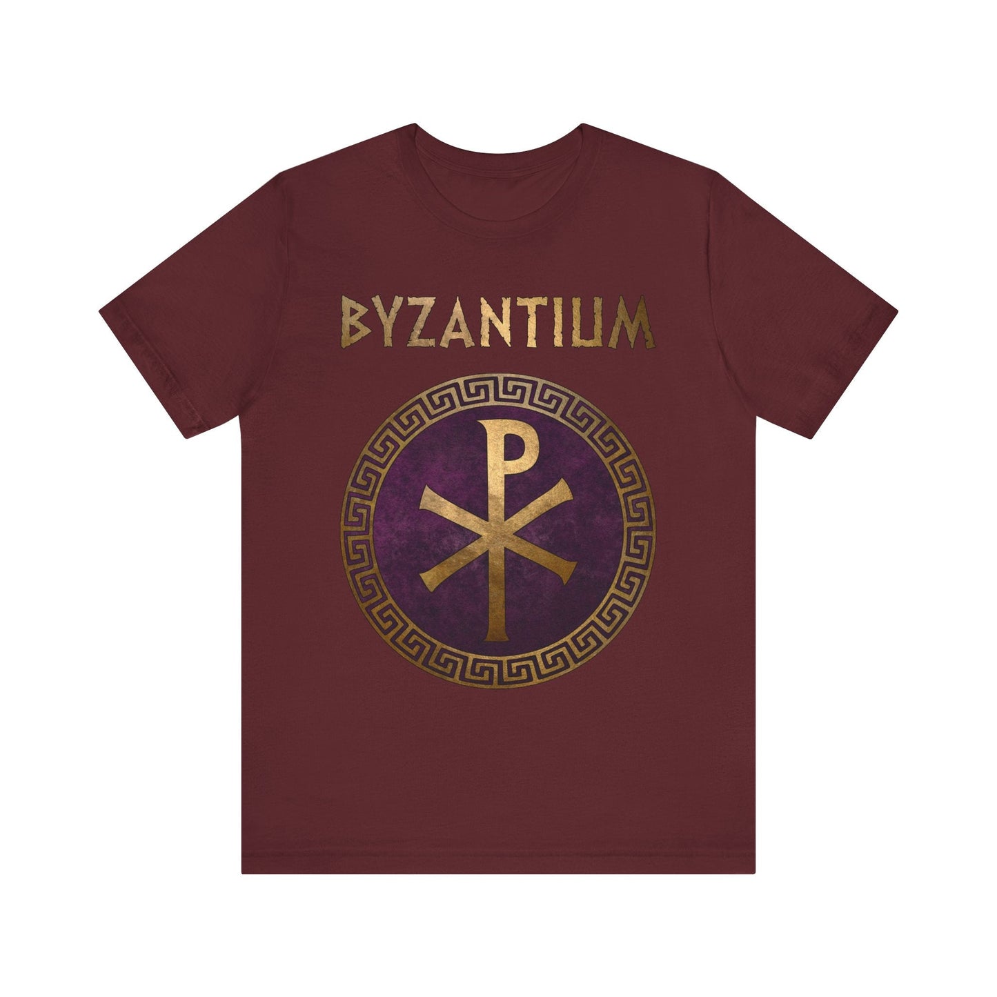 Maroon / S Byzantium Imperial Chi Rho T-Shirt