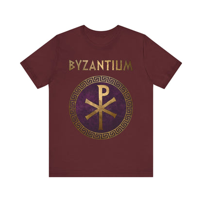 Maroon / S Byzantium Imperial Chi Rho T-Shirt
