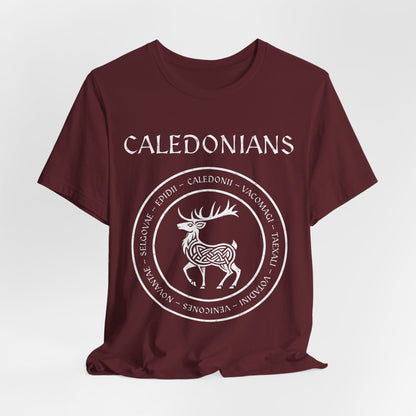 Maroon / S Caledonians Tribes of Ancient Scotland T-Shirt