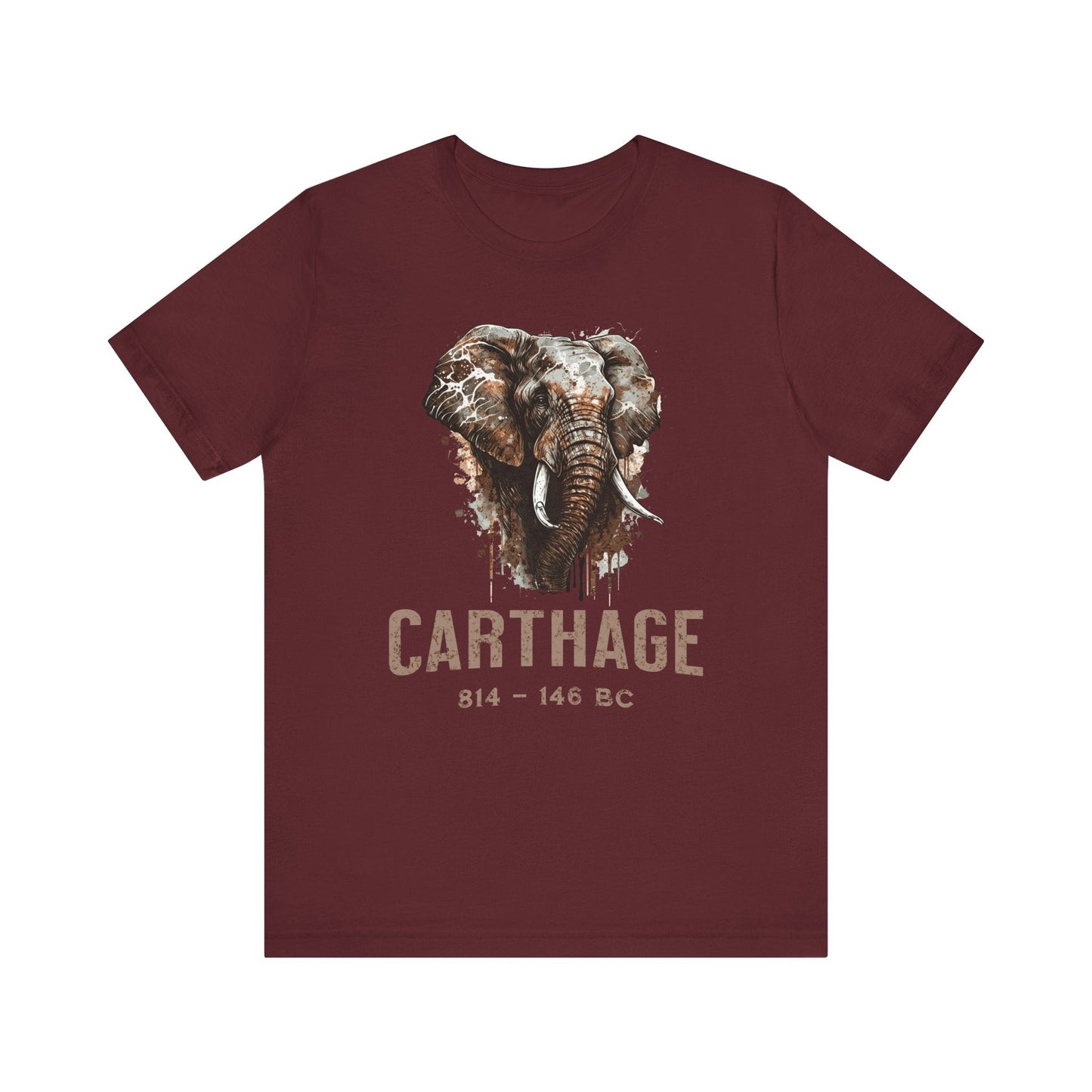 Maroon / S Carthage War Elephant T-Shirt