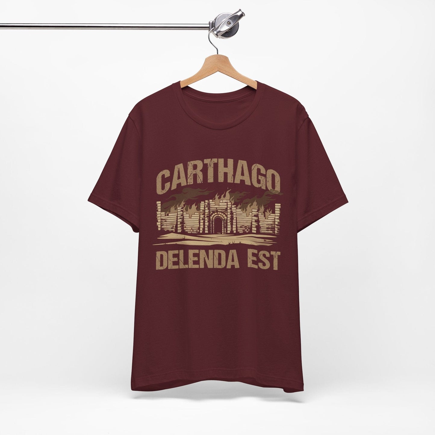 Maroon / S Carthago Delenda Est Shirt - Carthage Must Be Destroyed T-Shirt
