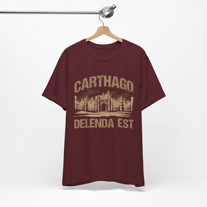 Maroon / S Carthago Delenda Est Shirt - Carthage Must Be Destroyed T-Shirt