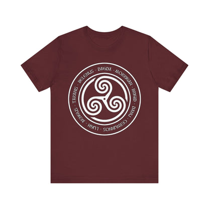 Maroon / S Celtic Gods and Goddesses Triskelion T-Shirt