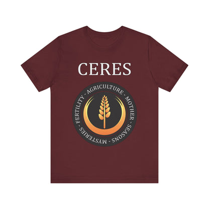 Maroon / S Ceres Ancient Roman Goddess T-Shirt