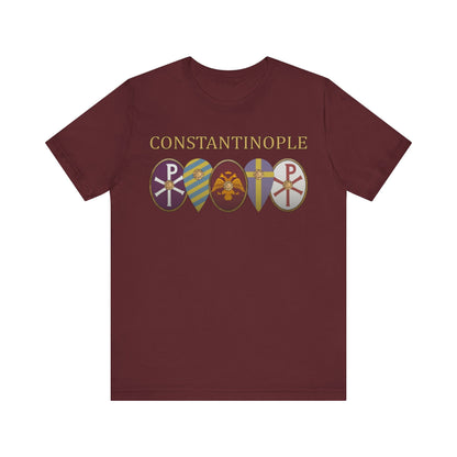 Maroon / S Constantinople - Byzantine Shields T-Shirt