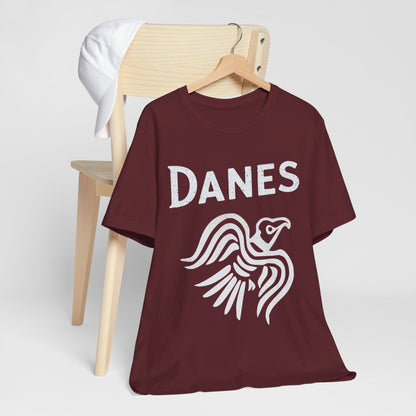Maroon / S Danes Symbol - Odin's Raven - Viking History Danes T-shirt