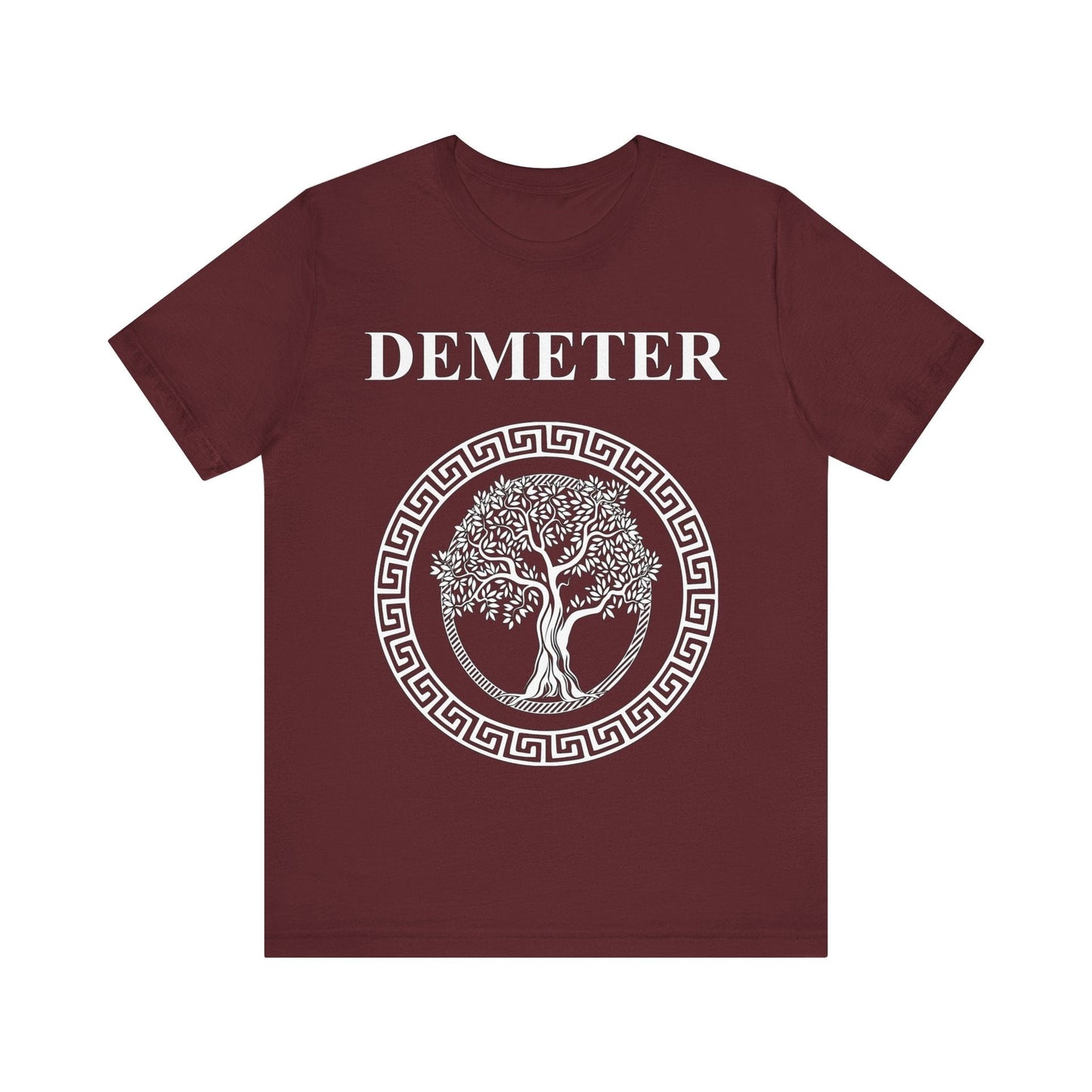Maroon / S Demeter Greek Goddess of Fertility Growth and Life T-Shirt