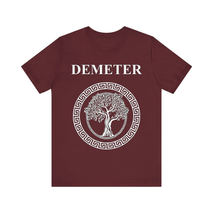 Maroon / S Demeter Greek Goddess of Fertility Growth and Life T-Shirt