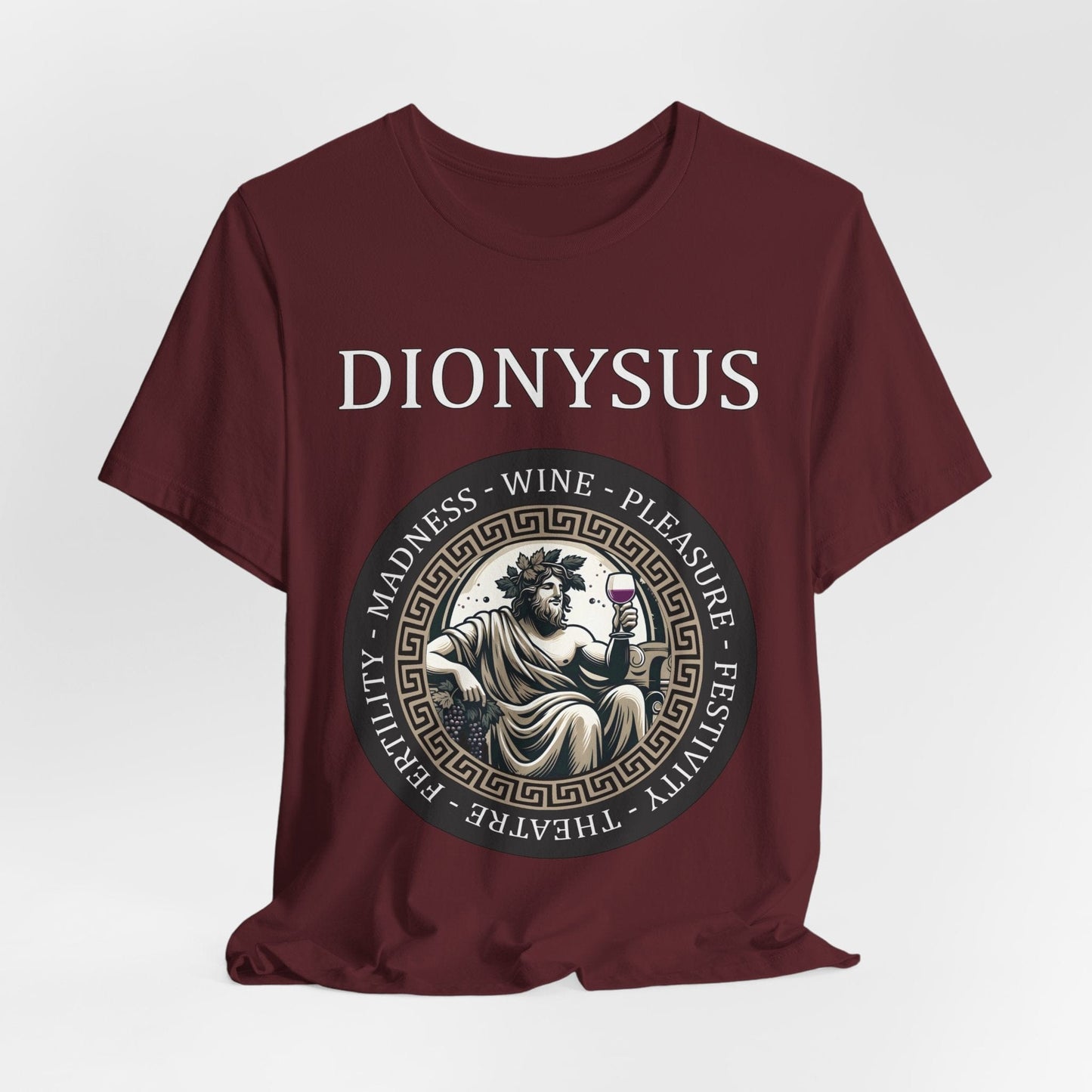 Maroon / S Dionysus Greek God T-Shirt