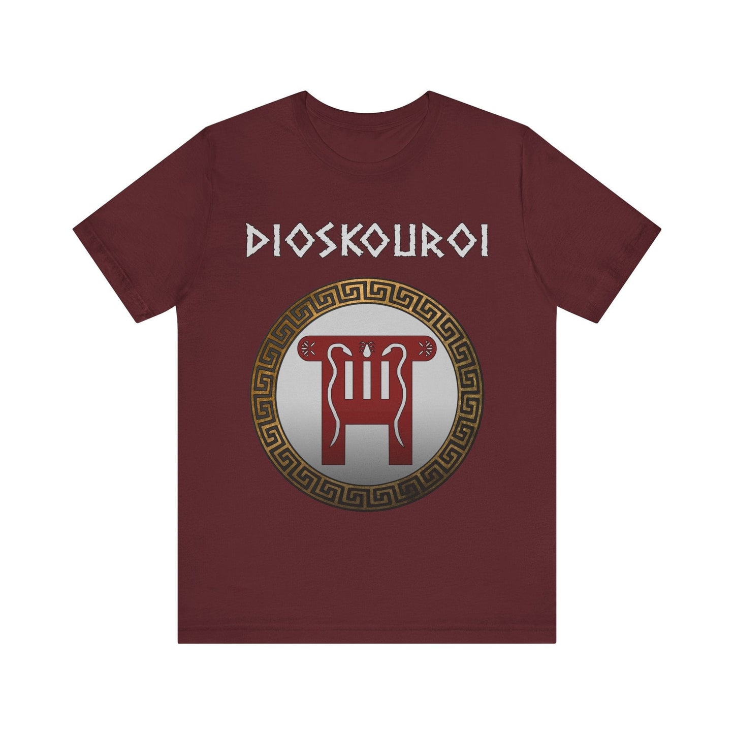 Maroon / S Dioskouroi Castor and Pollux Dokana T-Shirt