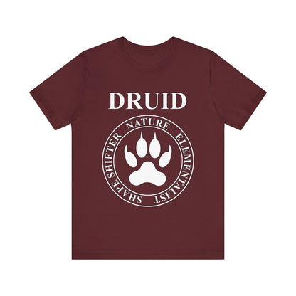 Maroon / S Druid Fantasy RPG Class Shapeshifter Mark of the Wild T-Shirt