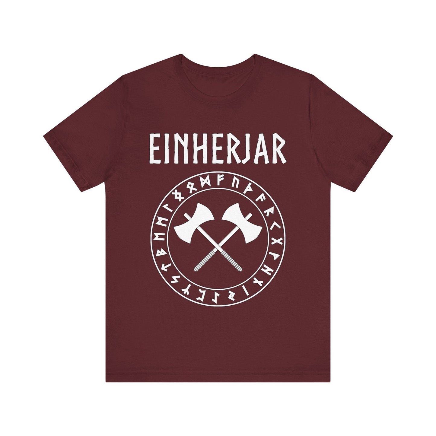 Maroon / S Einherjar Odin's Chosen Viking Warrior T-Shirt
