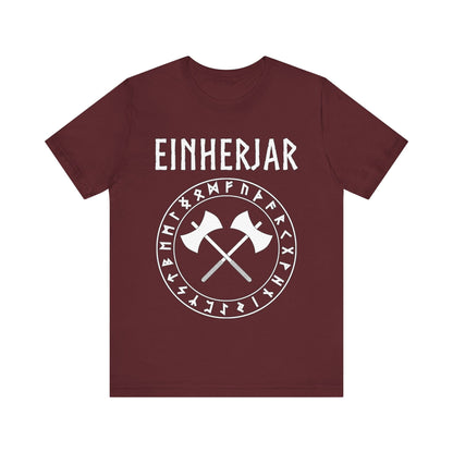 Maroon / S Einherjar Odin's Chosen Viking Warrior T-Shirt