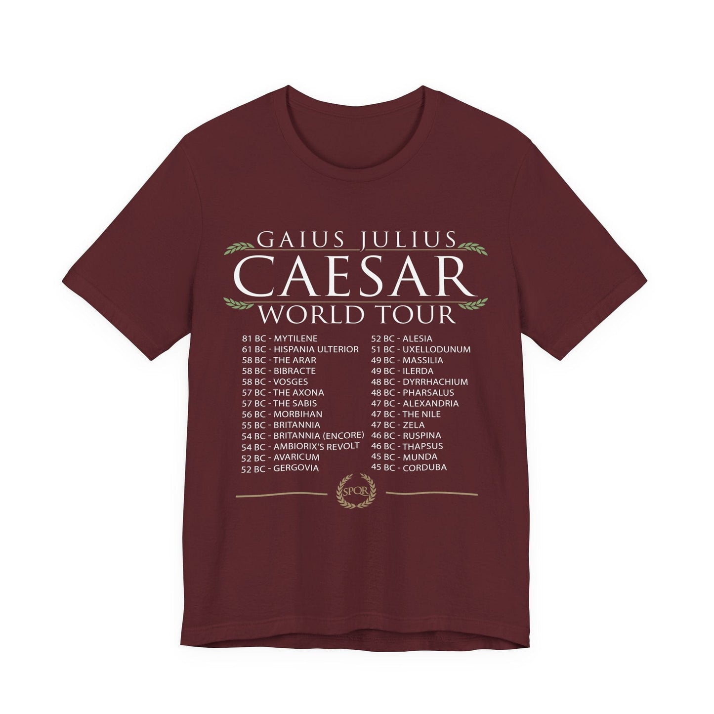 Maroon / S Gaius Julius Caesar World Tour T-Shirt