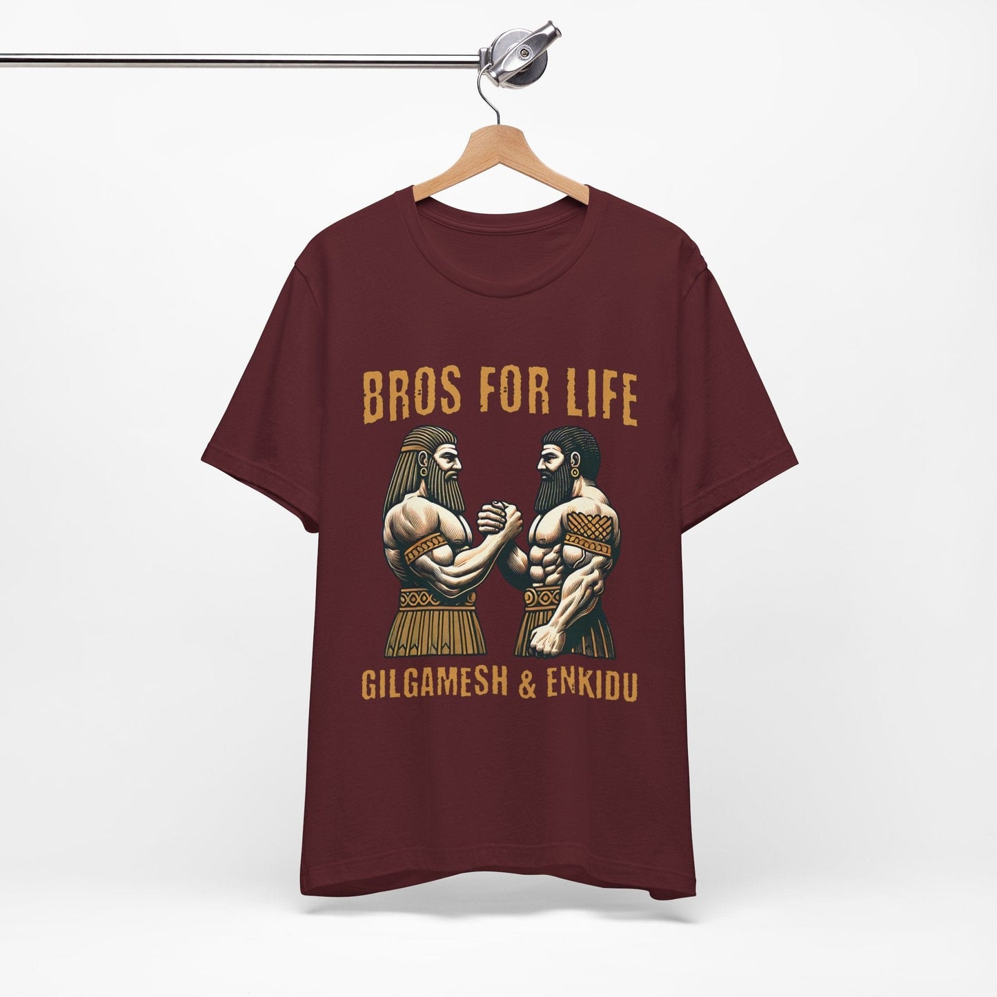 Maroon / S Gilgamesh and Enkidu Bros for Life T-Shirt