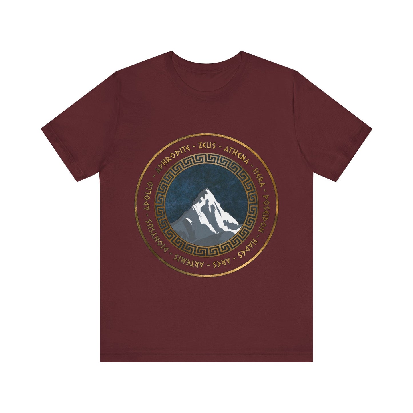 Maroon / S Greek Gods Olympus T-Shirt