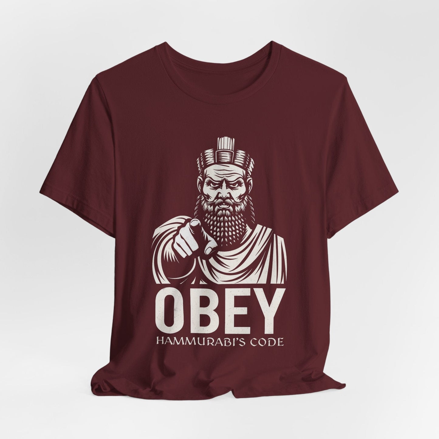 Maroon / S Hammurabi's Code OBEY T-Shirt