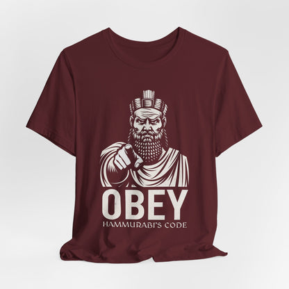 Maroon / S Hammurabi's Code OBEY T-Shirt