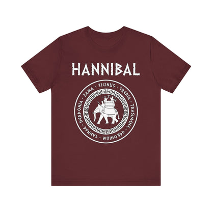 Maroon / S Hannibal Barca 2nd Punic War Battles War Elephant Symbol T-Shirt