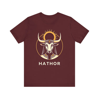 Maroon / S Hathor Ancient Egyptian Goddess T-shirt
