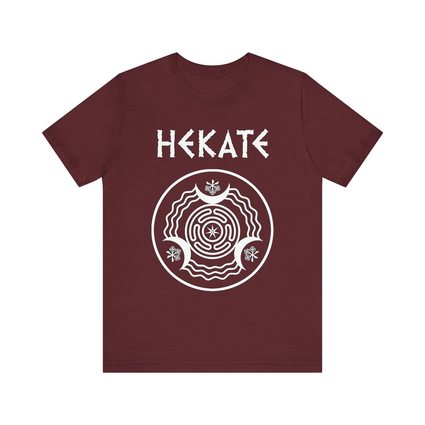Maroon / S Hekate Ancient Greek Goddess of Witchcraft and Magic T-shirt