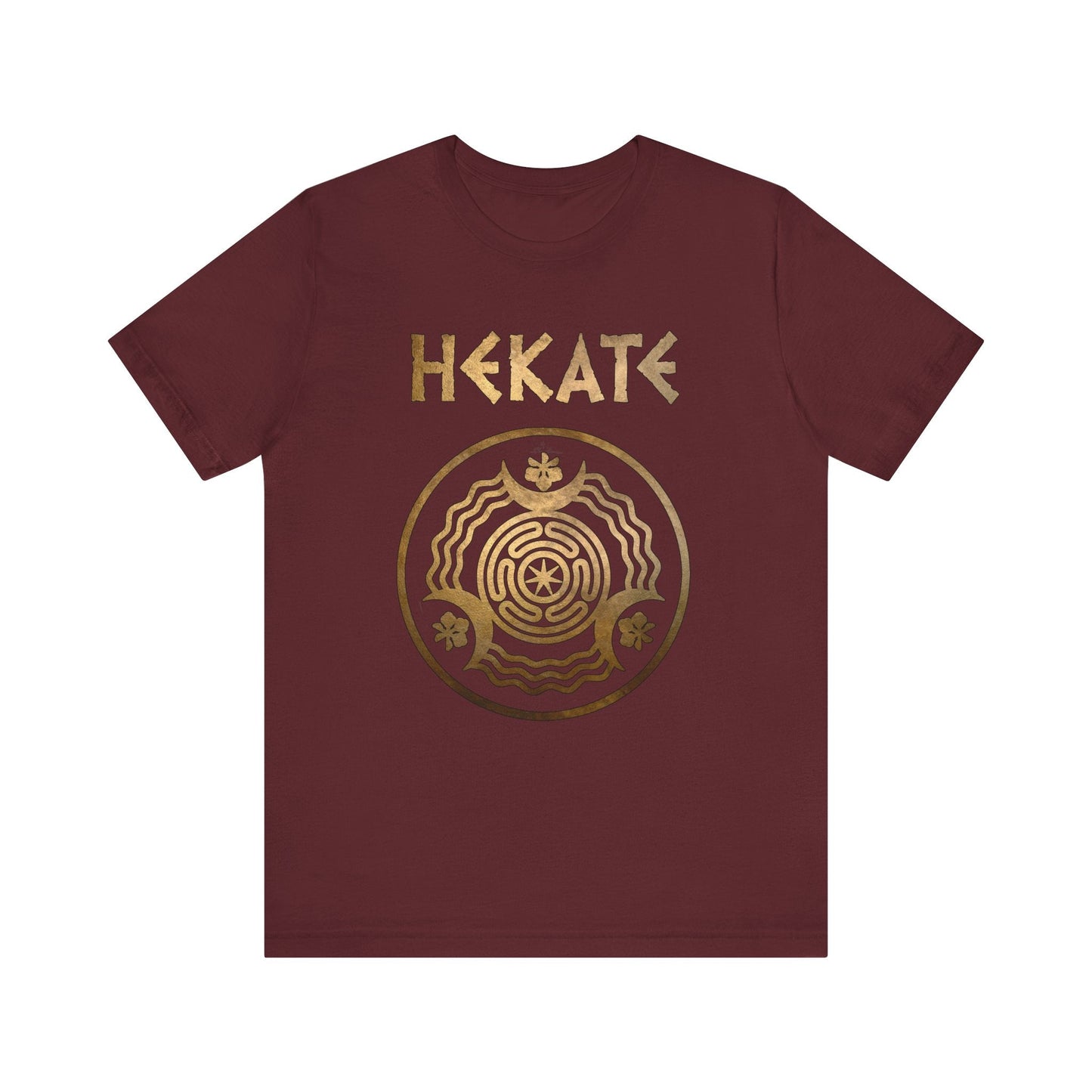 Maroon / S Hekate Greek Goddess of Witchcraft and Magic T-shirt
