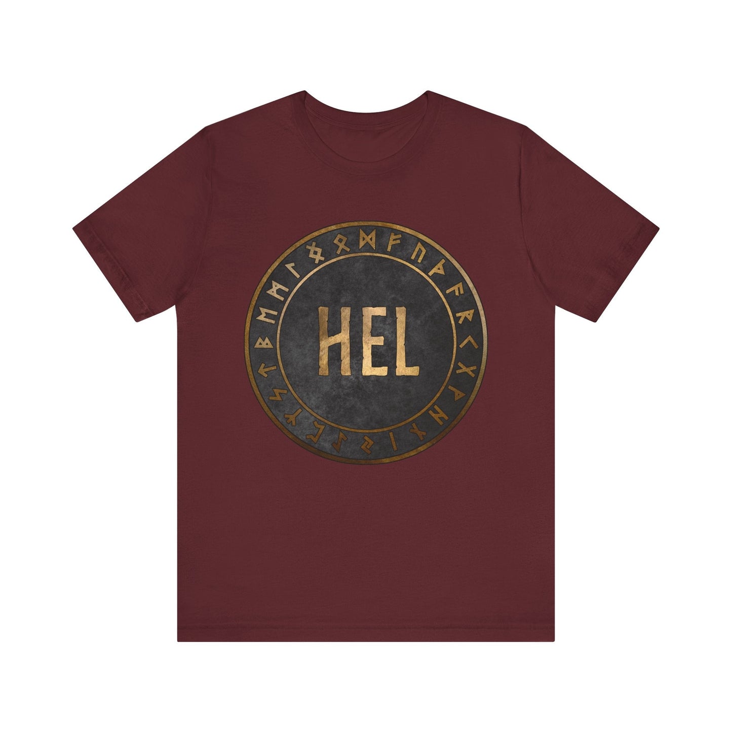 Maroon / S Hel Norse Mythology T-Shirt