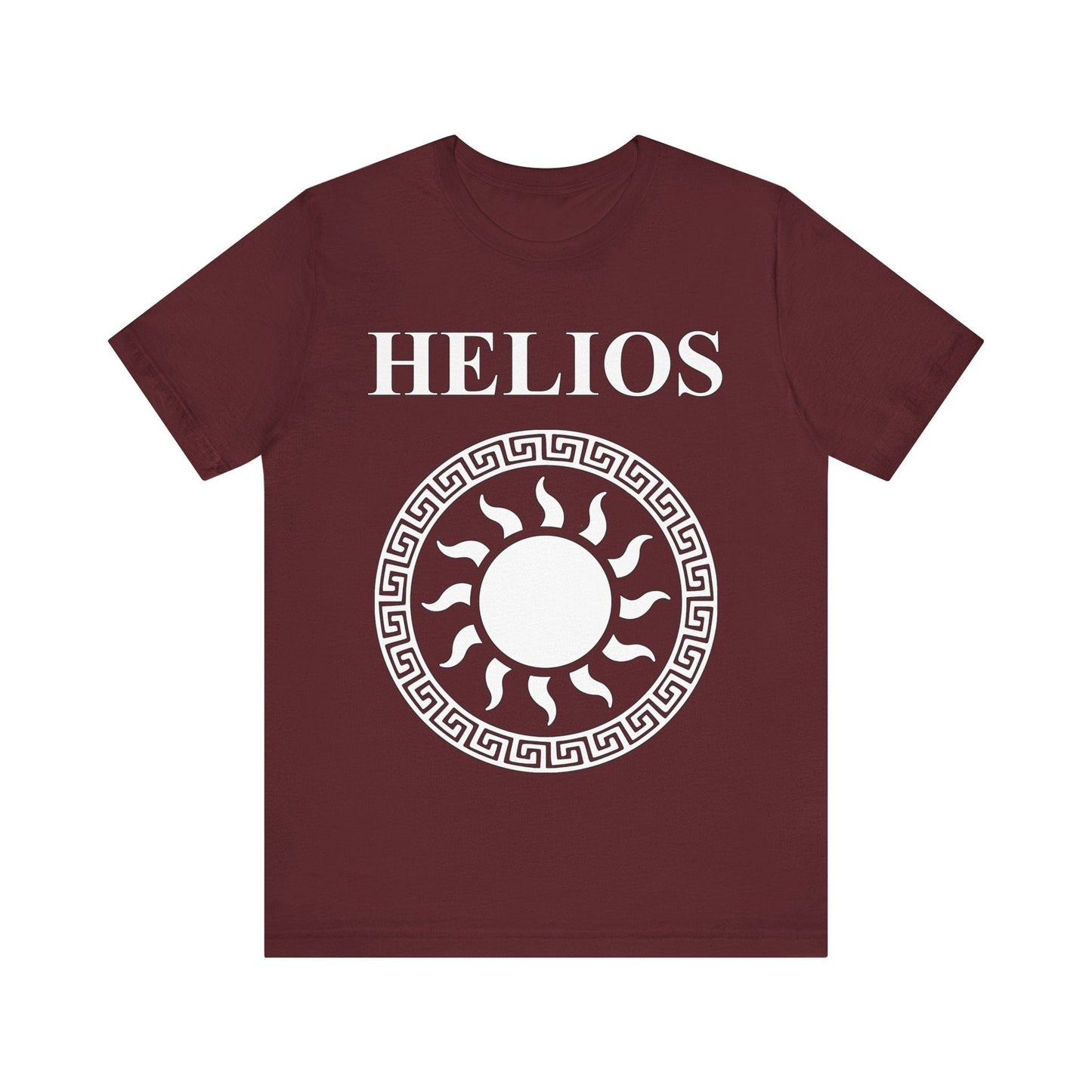 Maroon / S Helios Ancient Greek God of the Sun T-Shirt