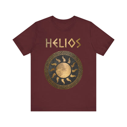 Maroon / S Helios Greek God of the Sun Symbol T-Shirt