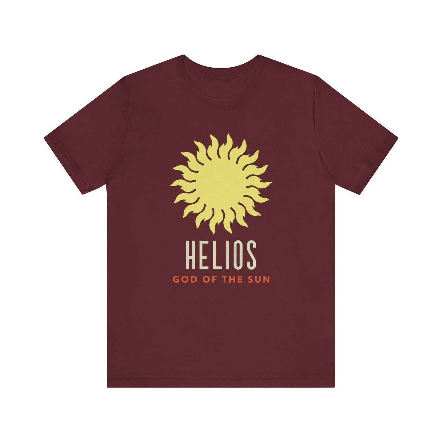 Maroon / S Helios Greek God of the Sun T-Shirt