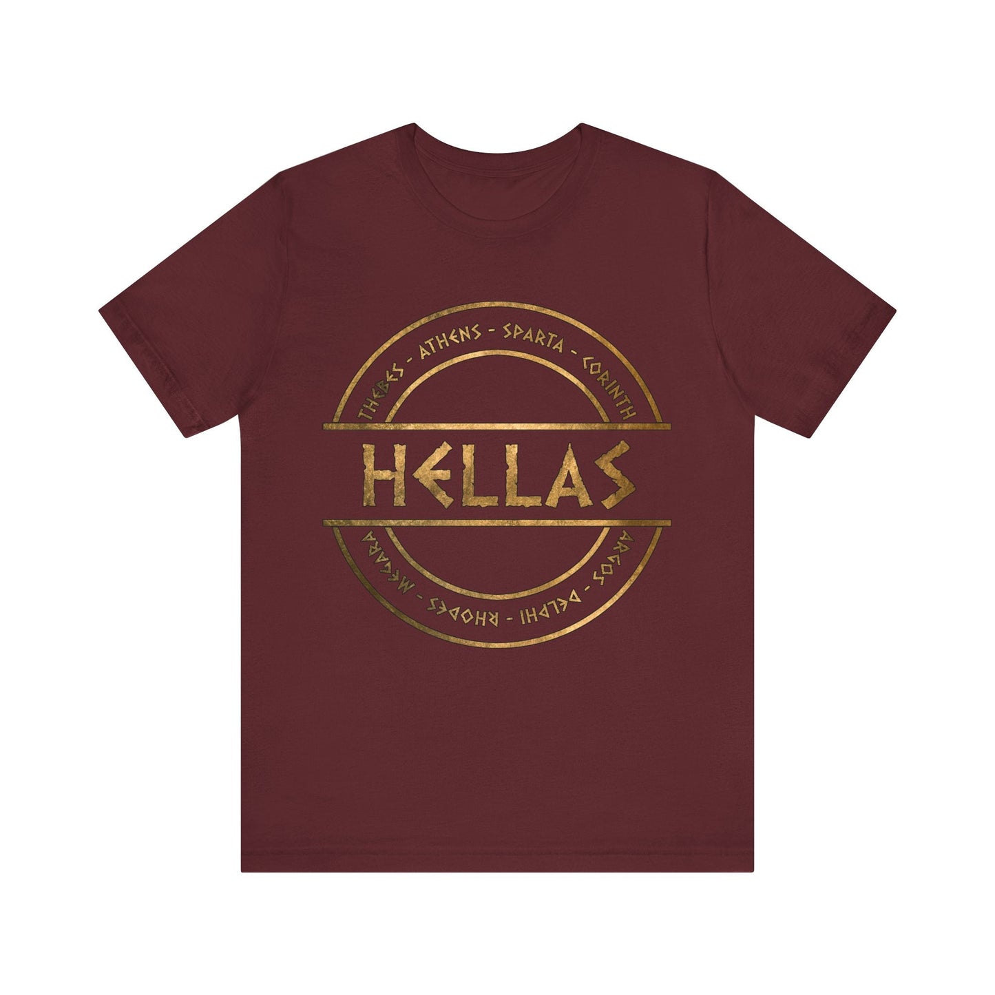 Maroon / S Hellas City-States of Ancient Greece T-Shirt