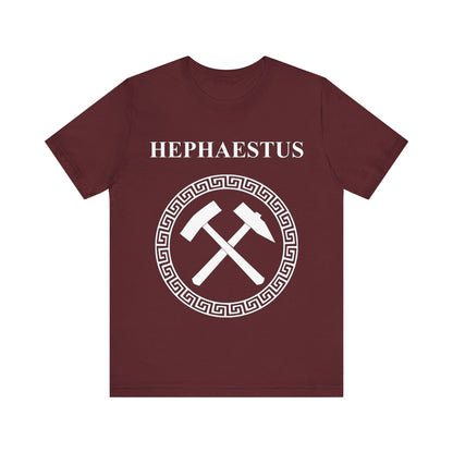 Maroon / S Hephaestus Greek God of Fire Smithing and Crafting T-shirt