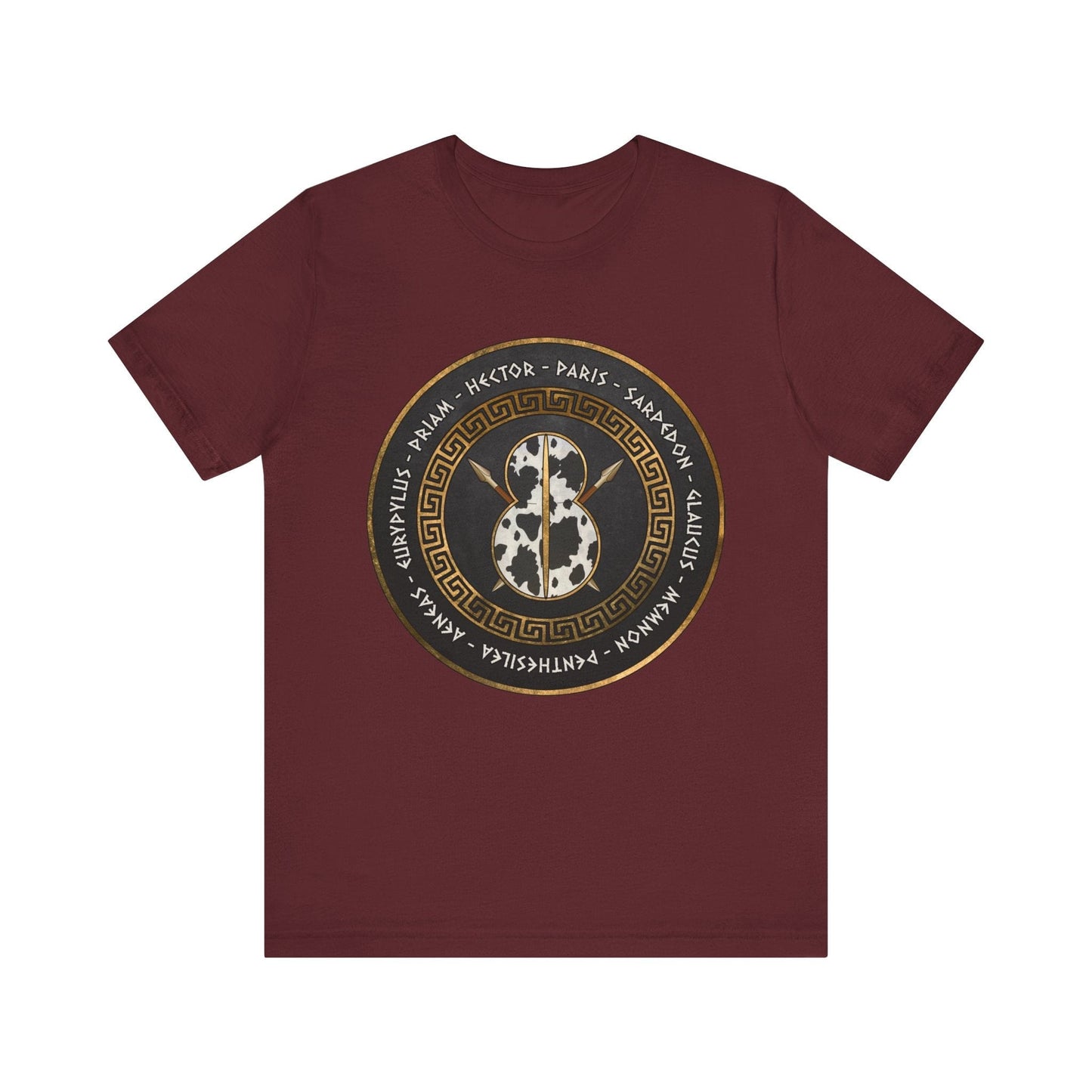 Maroon / S Heroes of Troy - Trojan War T-shirt