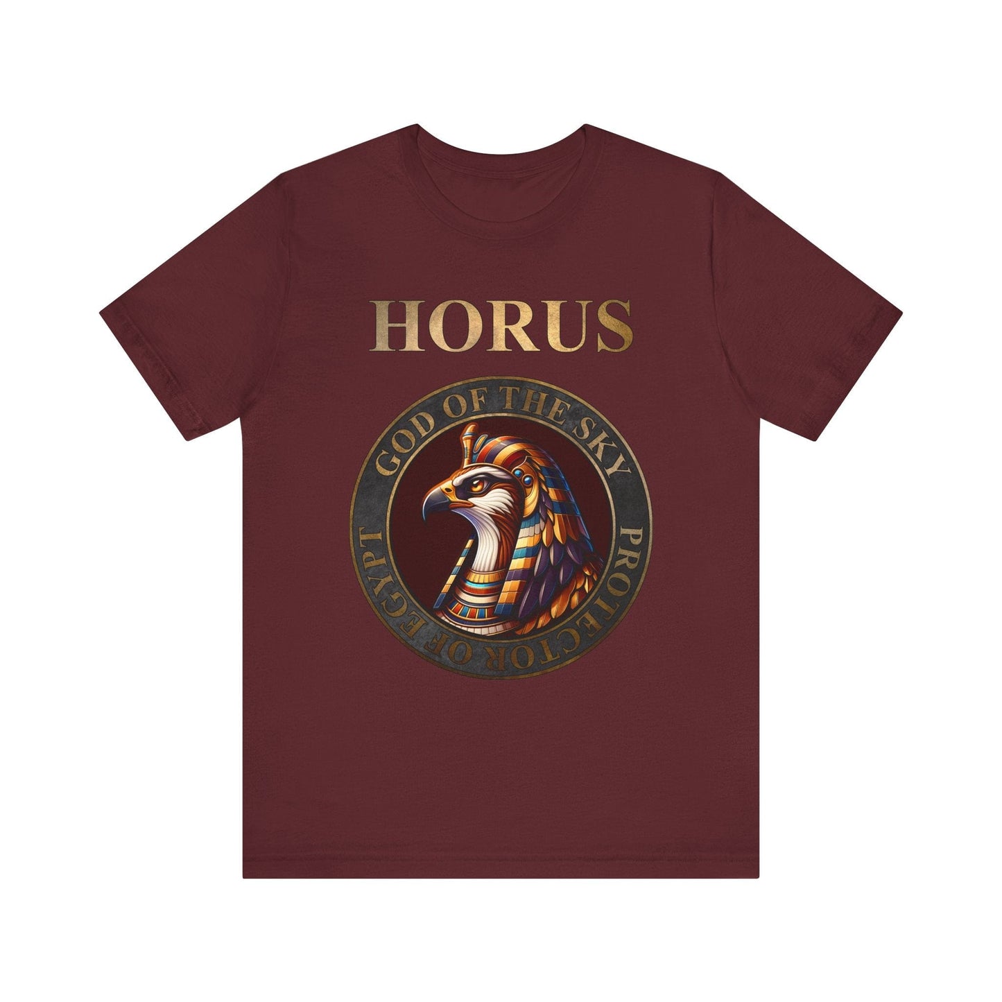 Maroon / S Horus Protector of Egypt T-Shirt
