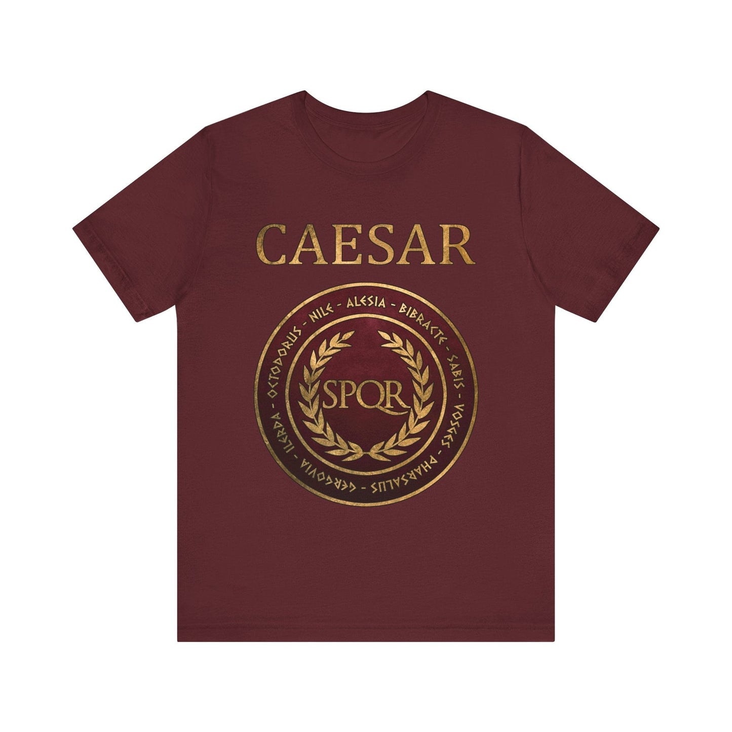 Maroon / S Julius Caesar Famous Battles T-Shirt